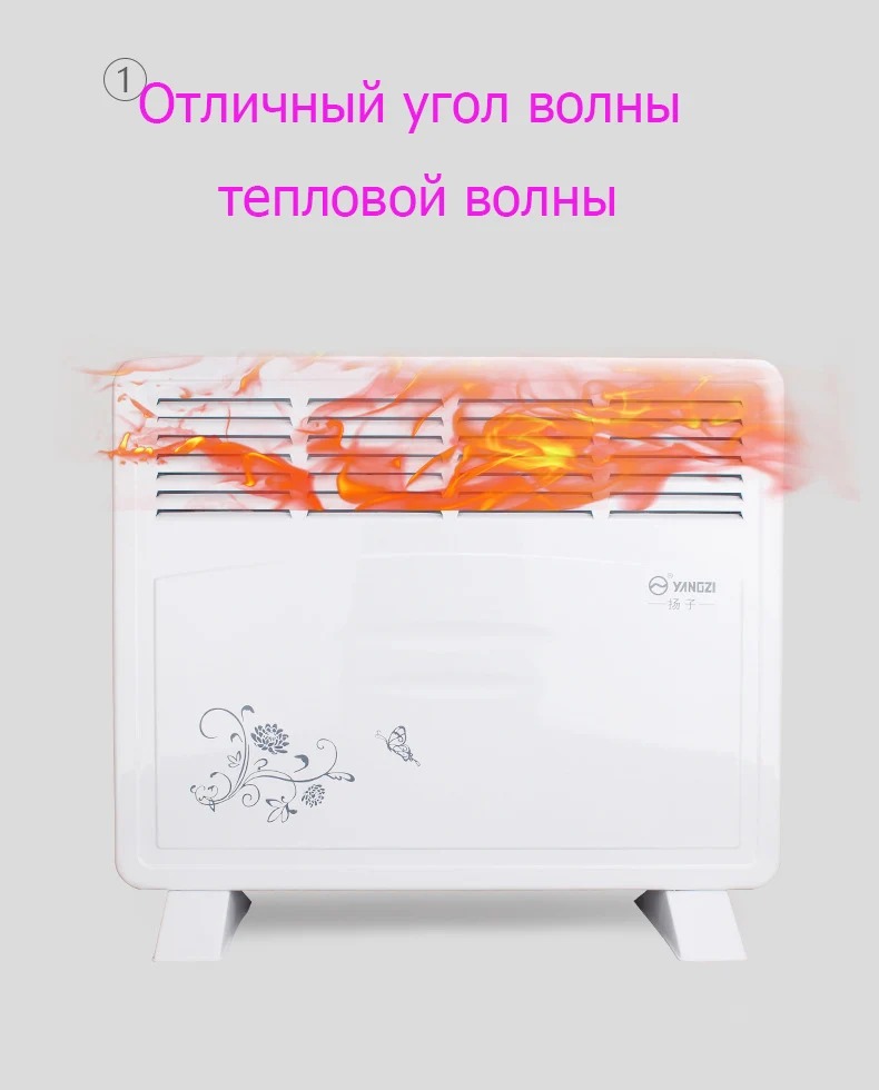 Настенный Электрический обогреватель с четырьмя окнами, конвекционный домашний обогреватель для ванной комнаты двойного назначения, энергосберегающий Водонепроницаемый Обогреватель
