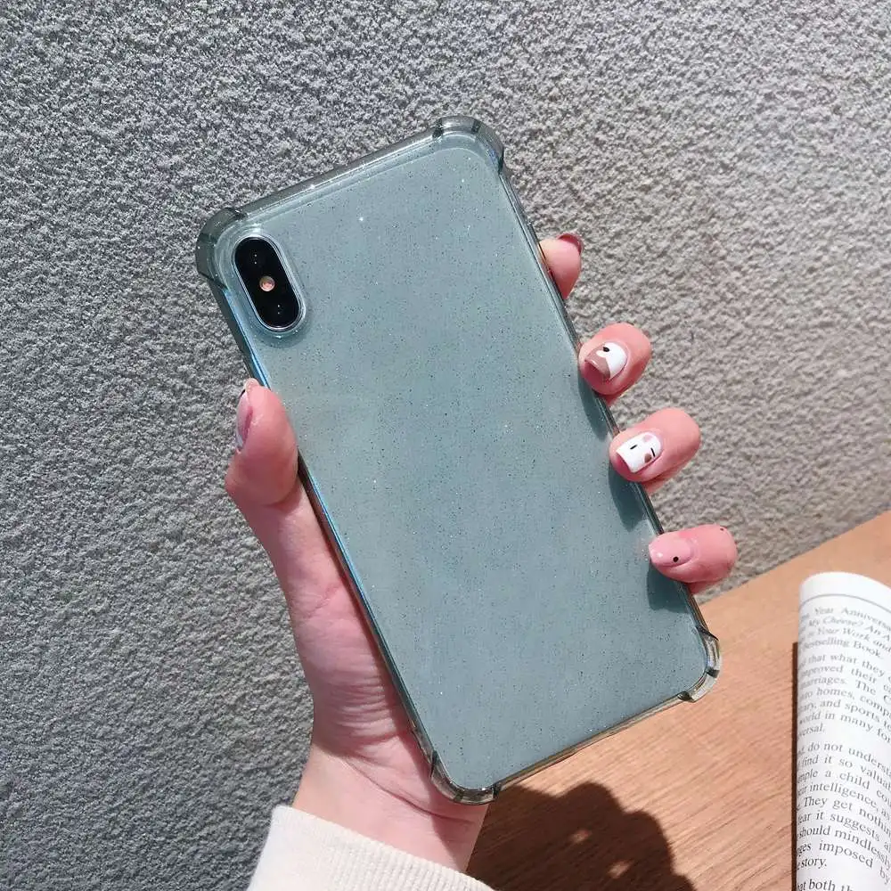 KISSCASE блестящий чехол для телефона iPhone XS Max X противоударный прозрачный мягкий ТПУ