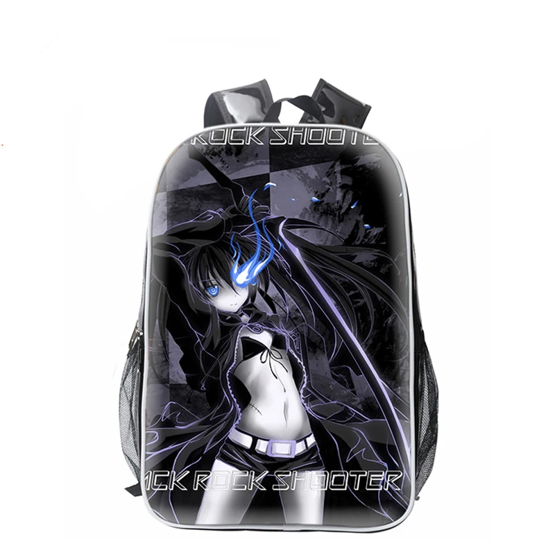 High Quality Brand Black Rock Shooter Schoolbag Shoulders Bag PU Cartoon BRS Print Backpacks Mochila Travel Bags | Багаж и сумки