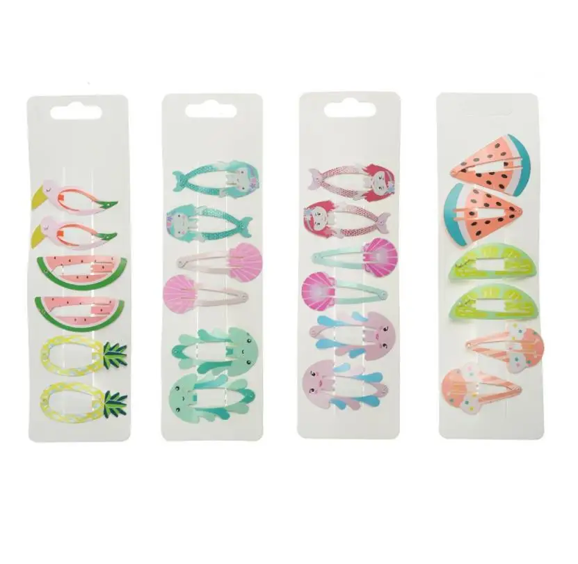 6pcs/set Cute Girls Baby Kids Children Hair Accessories Gift Snap Clips Hairpins headdress headwear J2 |