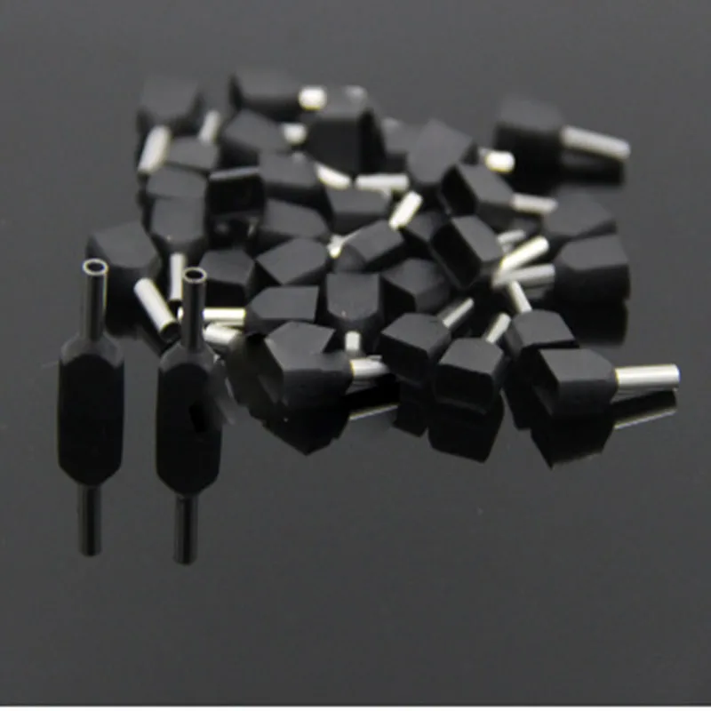TE2508 утепленная TWIN конец шнура терминалы костюм 2.5mm2 кабель провод разъема Crewel трубка preinsulating терминалы 100 шт./упак