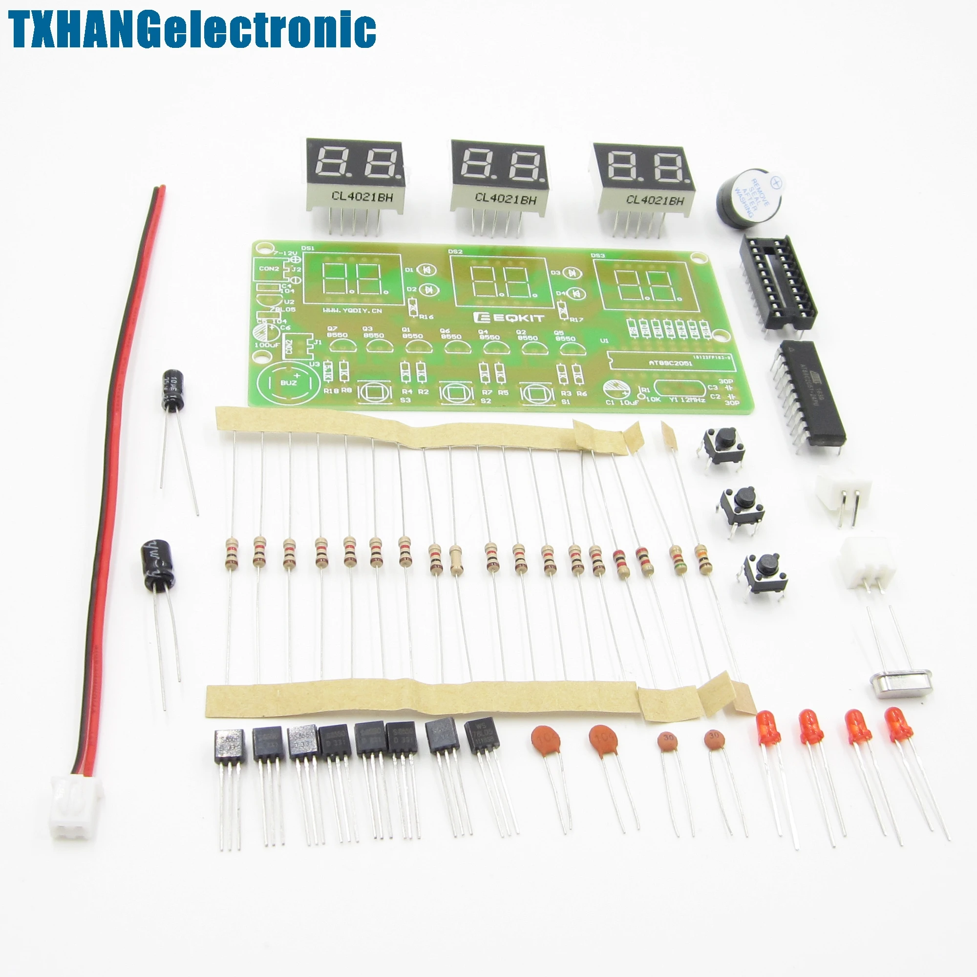 C51 6 Bits Digital Electronic Clock Production Suite DIY Kits | Электронные компоненты и принадлежности