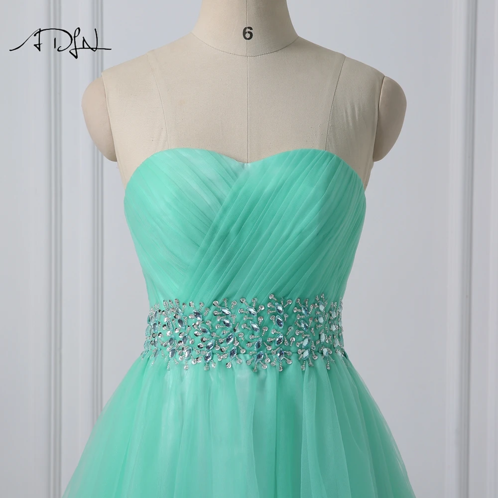 Милое Мятное платье ADLN милое Тюлевое ТРАПЕЦИЕВИДНОЕ короткое вечернее с бисером