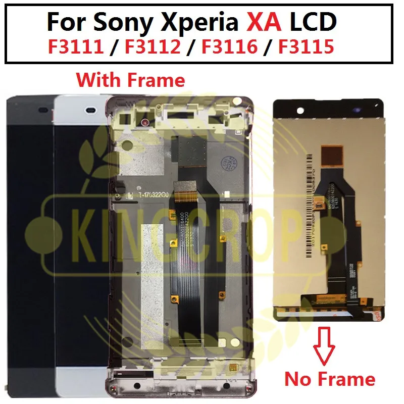 ЖК дисплей с рамкой для Sony Xperia XA дигитайзер сенсорного экрана в сборе F3111 F3113 F3115