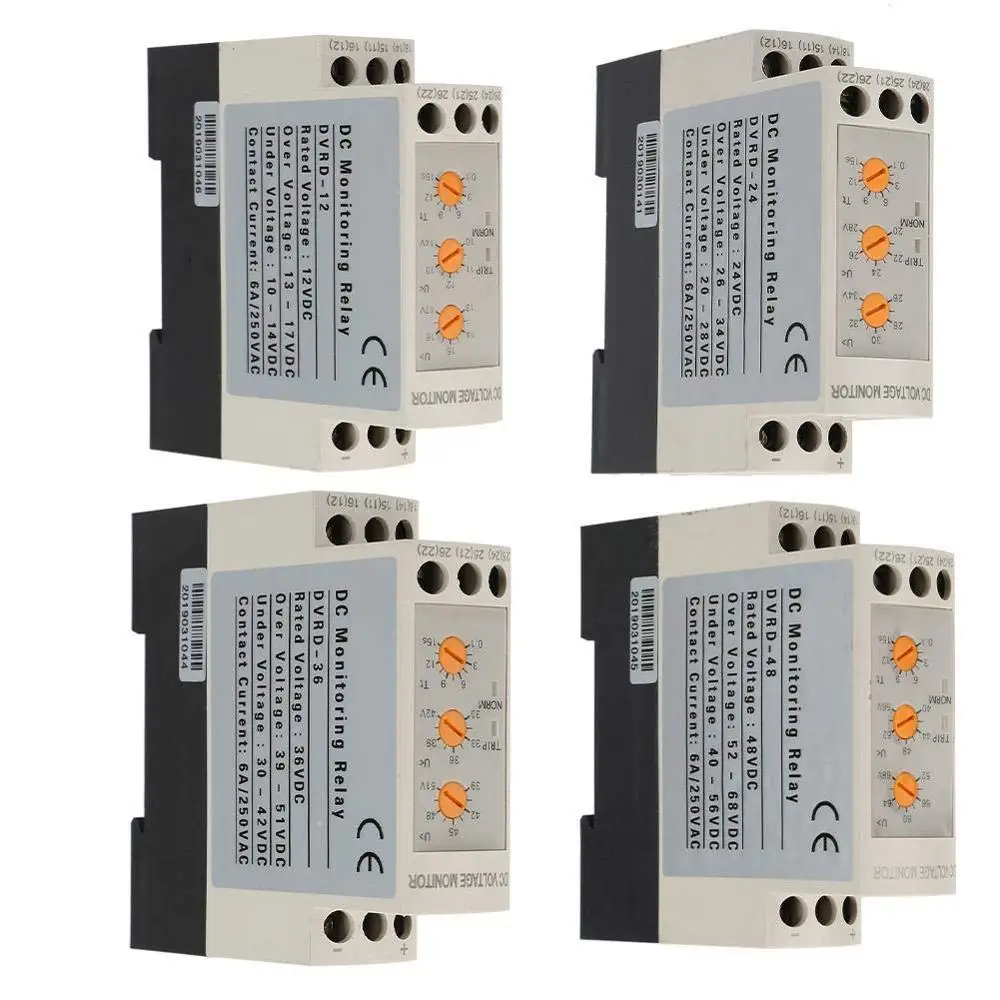 DVRD реле контроля напряжения DC 12 V/24 V/36 V/48 V реле перенапряжения и защиты под напряжением 35 линейная направляющая 13-17V 10-14V