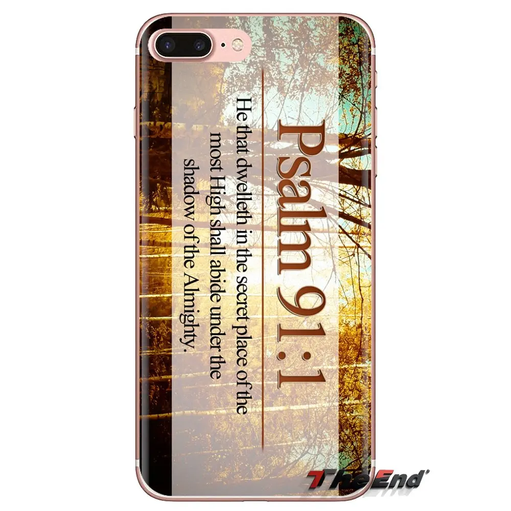 Silicone Phone Skin Case For Samsung Galaxy A3 A5 A7 A9 A8 Star A6 Plus 2018 2015 2016 2017 Psalms is a book of The Bible Quotes |