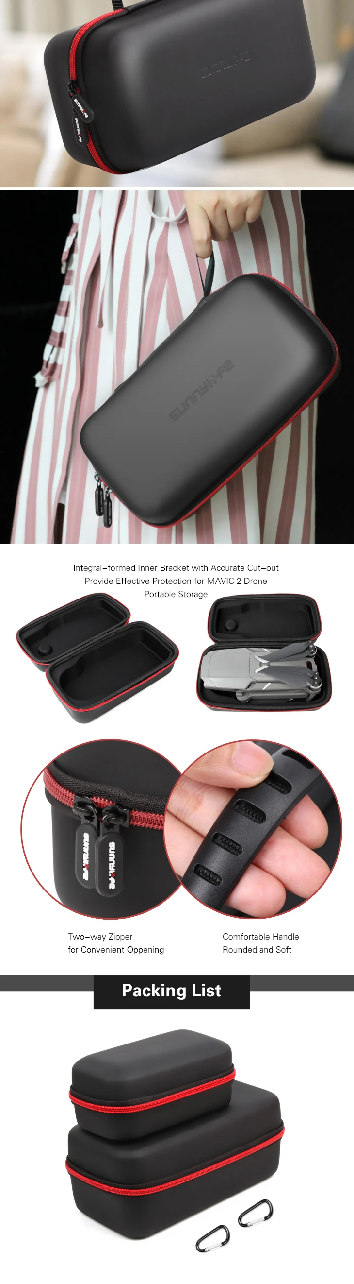 Sunnylife портативный чехол сумка для хранения DJI MAVIC 2 PRO и зум Drone средства ухода за кожей пульт дистанционного управления водонепрони