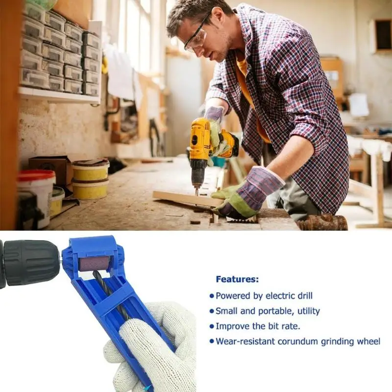 

2-12.5mm Portable Drill Bit Sharpener Corundum Grinding Wheel for Grinder Drill Sharpener Tools