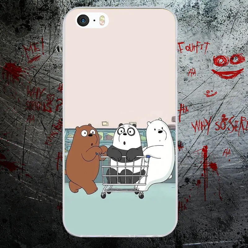 Чехол для iphone 6 Ice We Bare Bear Fighting Panda стильные мягкие чехлы обложки iPhone 4 4S 5 5S SE 6S 7 8 X