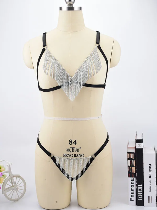 Сексуальные укороченные топы с кисточками на бретельках бюстгальтер Бралетт