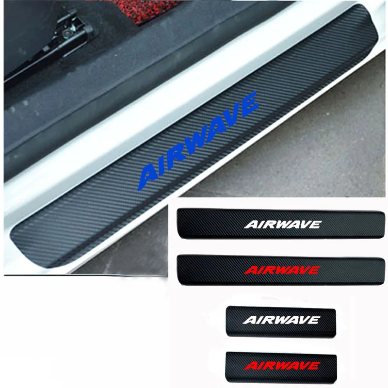 

4pcs Car Door Sill Protector Sticker Carbon Fiber Vinyl Sticker for Airwave