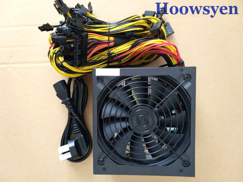 Добыча случае eth для BTC LTC тире шахтеров Riser адаптер Мощность Номинальная 1600 Вт 12 В