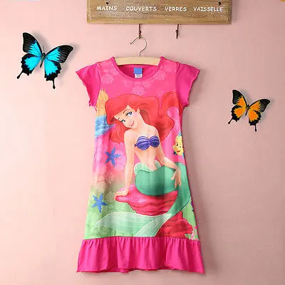 Детские платья с короткими рукавами и русалочкой Ариэль для девочек 6 16 лет
