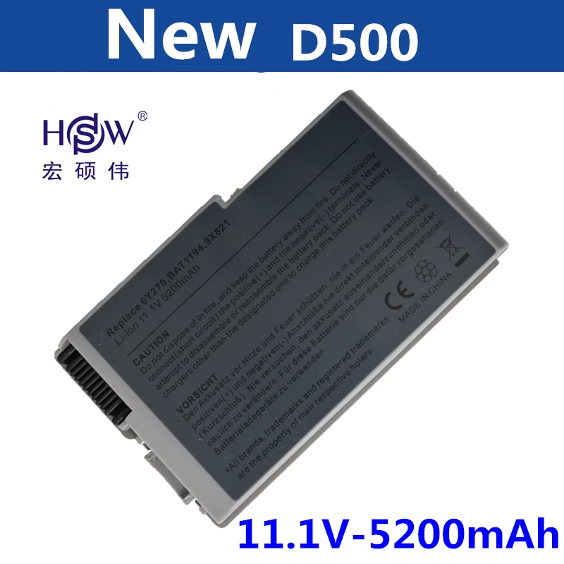 HSW Новый аккумулятор для ноутбука Dell 510 600m D500 D505 D510 D520 D610 D600 D530 6Y270 U1544 310 5195 C1295 4P894