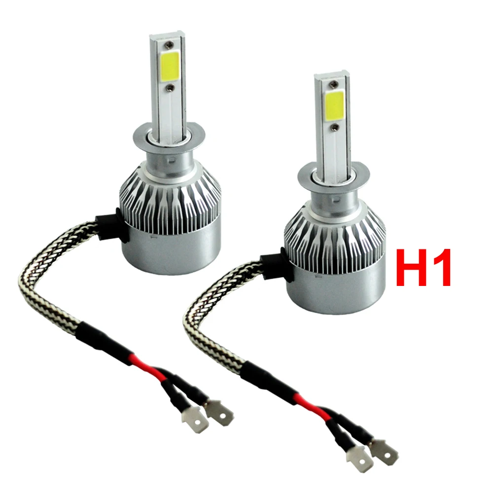 2 шт 12 V 24 V Автомобильный светодиодный H1/H3/H4/H7/H11/9005/9006 36 вт фары лампы для передних фар дальнего света все-в-одном преобразования автоматическое противотуманные фары