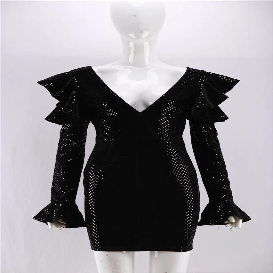 Женское вечернее платье без рукавов CIEMIILI Белое Облегающее Платье с v образным