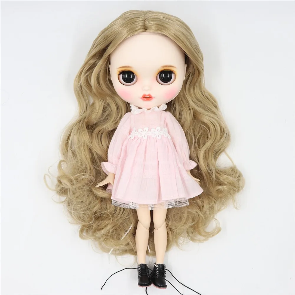 Кукла ICY DBS Blyth 1/6 bjd белая кожа тела золотистые светлые волосы без челки новое