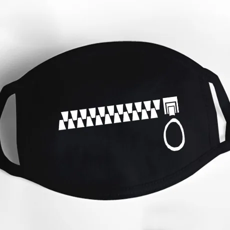 XLL Fashion Unisex Cartoon Pattern Black Cotton Face Mask Cute 3D Print Half Face Mouth Muffle Masks Outdoor Cycling Mask A12D15 - Цвет: XLL