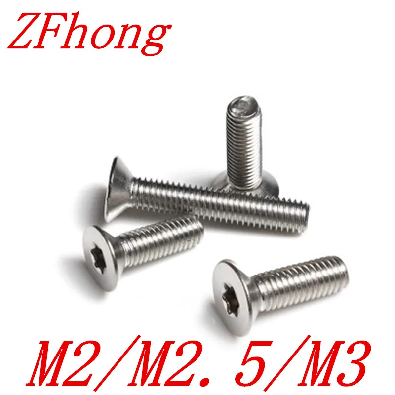 50 шт. винты с потайной плоской головкой M2 M2.5 M3 из нержавеющей стали torx|machine screws|m3