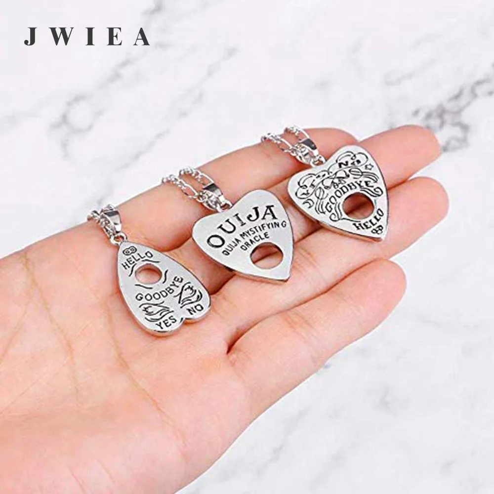 Ouija Planchette ожерелье кулон Wicca ведьмак штат для мужчин Т образное длинное сердце