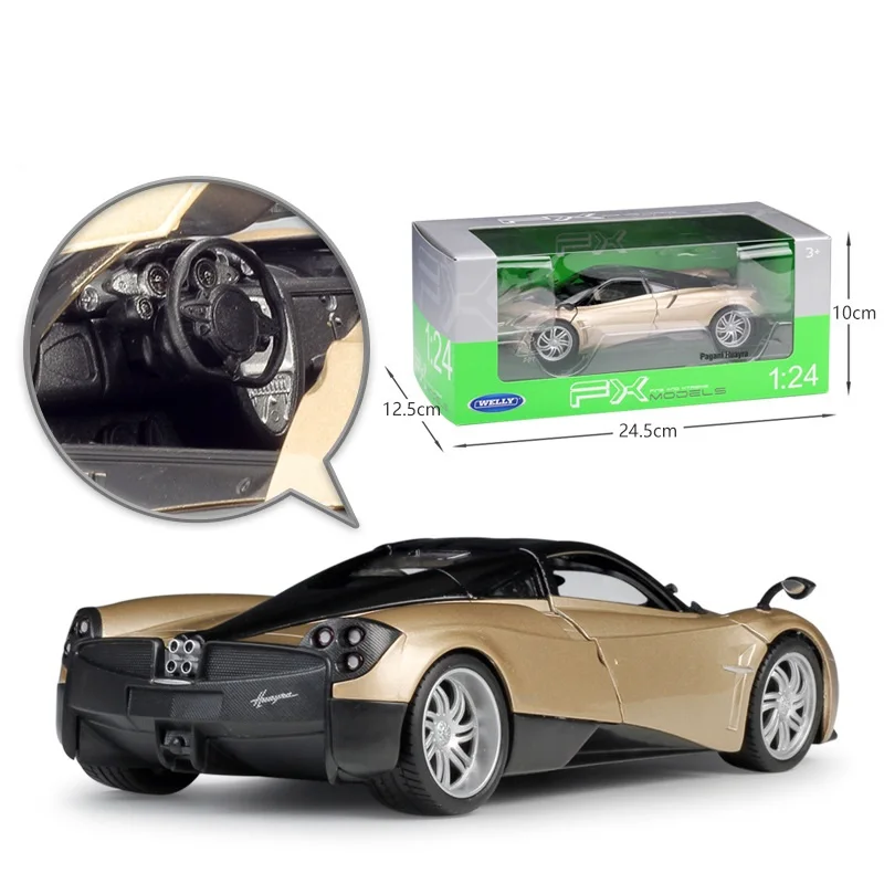 1:24 Welly PAGANI HUAYRA Золотой/белый/красный/синий литой модельный автомобиль