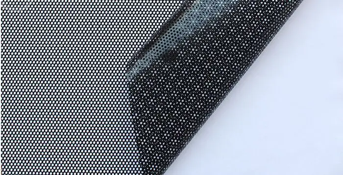 Black mesh film Черный One Way Vision Fly Eye Tint перфорированная сетчатая пленка для автомобиля tint Window Tint автомобильная пленка для обертывания наклейка для мотоцикла и скутера наклейки - Название цвета: Black mesh film
