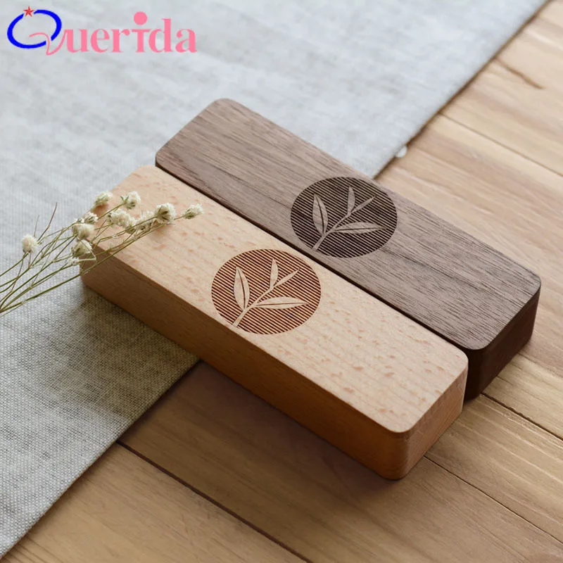 

Chinese Tea Solid Wood Portable Tea Boxes Black Walnut Beech Travel Mini Tea Caddies Teaware Tea Accessories Gift Box Packaging