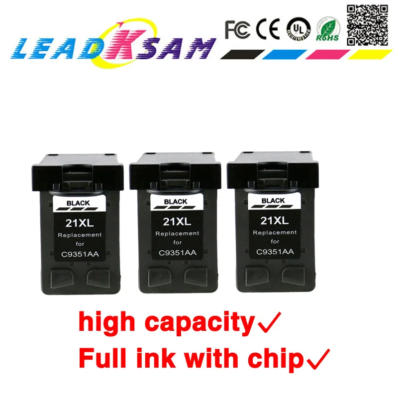 Чернильные картриджи 21XL C9351A совместимые с hp21 21 D2330/D2360/D2460/F310/Fax 1250|Чернильные