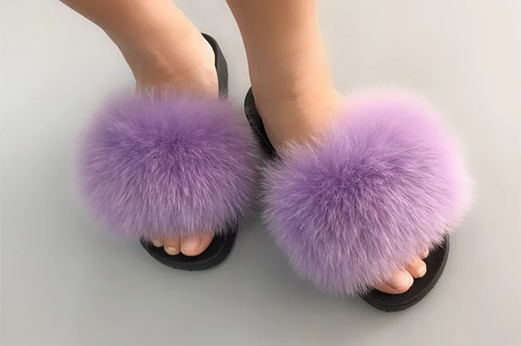 COOLSA/женские нескользящие шлепанцы на плоской подошве с лисьим мехом; женские меховые шлепанцы; женские плюшевые меховые тапочки; Прямая поставка; обувь на меху; женская обувь; Лидер продаж