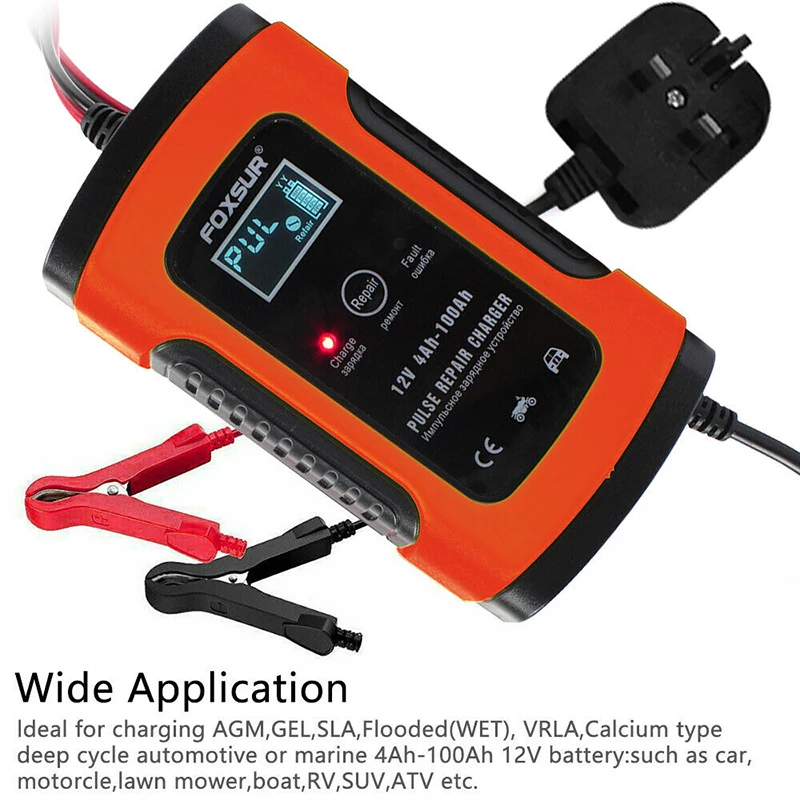 12 В 5 А мотоциклетное автомобильное автоматическое интеллектуальное зарядное