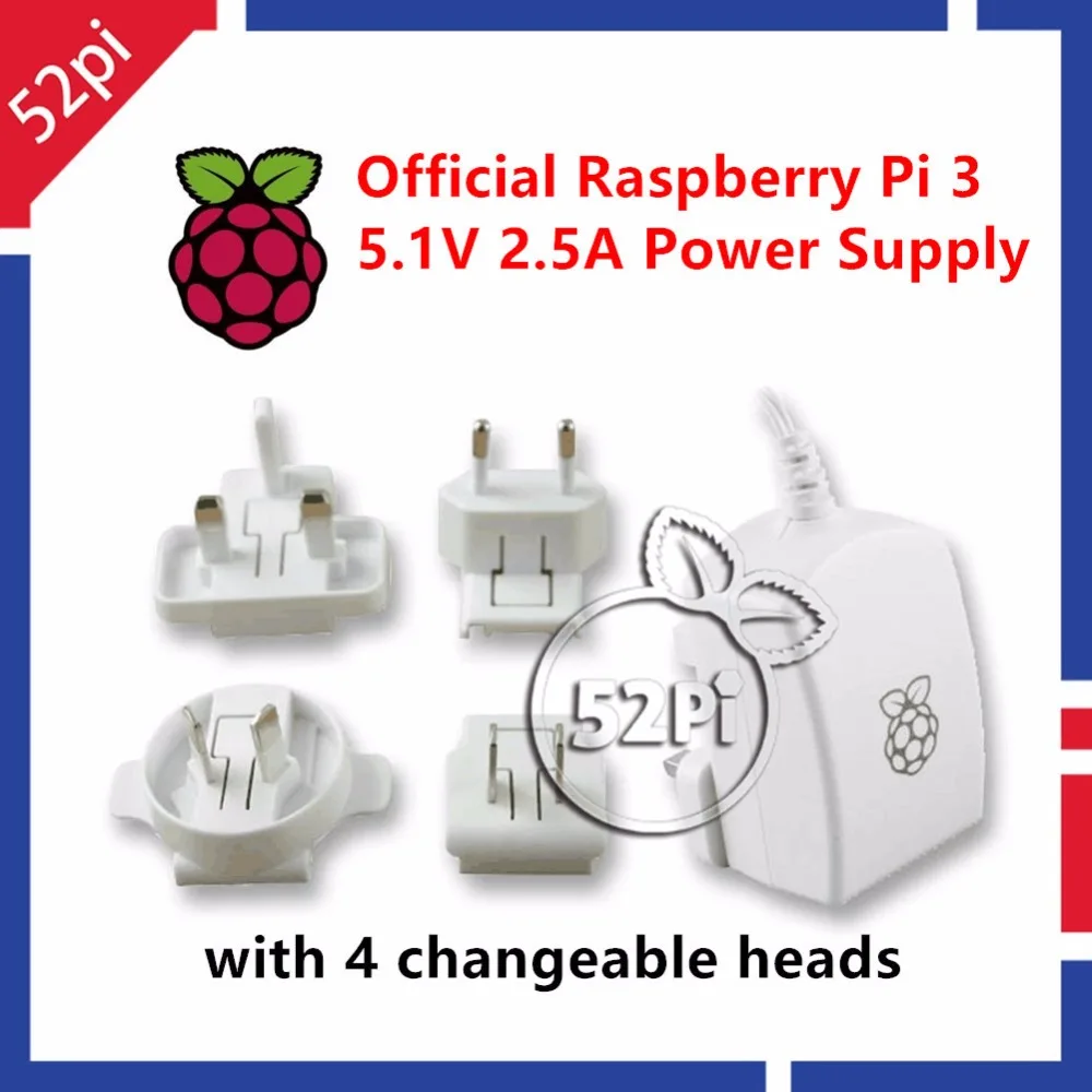 Официальный Raspberry Pi 3 Model B источник питания 5 1 V 2.5A Micro USB адаптер зарядное