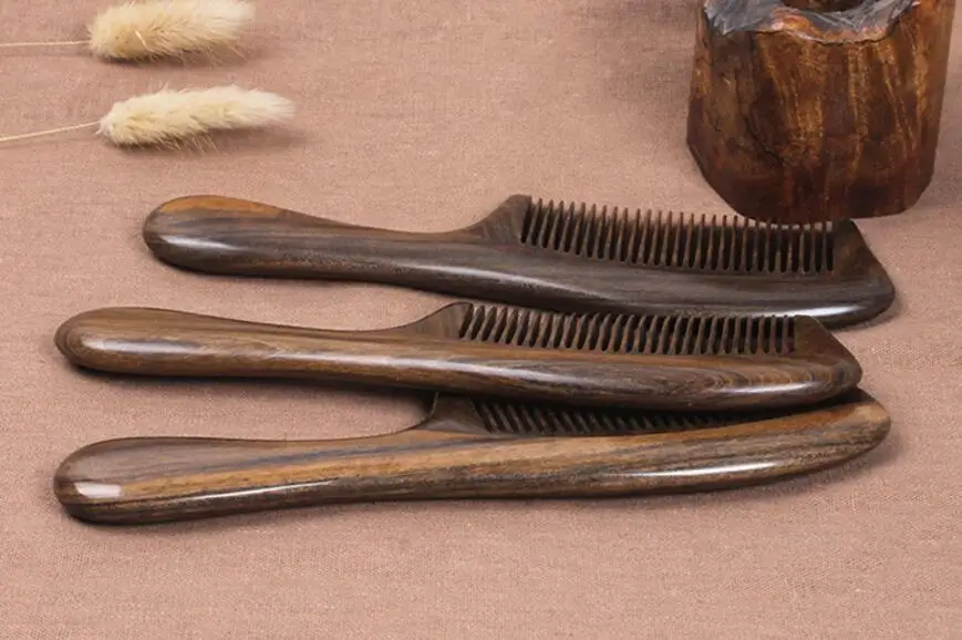 Щетка для волос из сандалового дерева натуральная антистатический массажер|massage