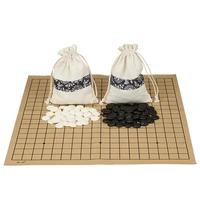 high quality weiqi go game melamine pieces suede leather cloth bags gobang international standard on go chess gomoku board games