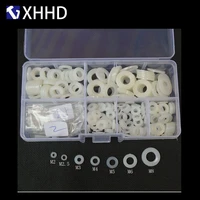 m3 white nylon flat washer plastic insulation plated flat spacer seal gasket rings set assortment kit box m2 m2 5 m3 m4 m5 m6 m8