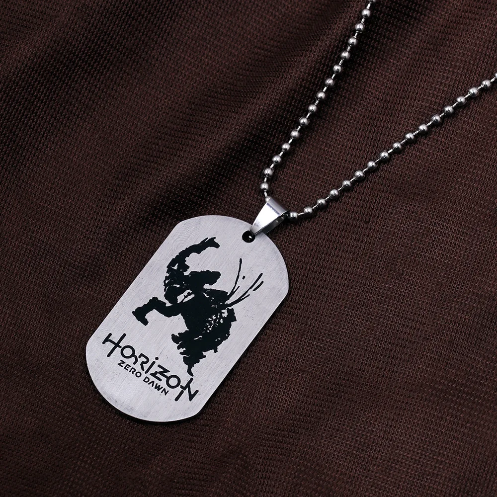 New Game Horizon Zero Dawn Logo Choker Necklace Pendant dog tag Keyring Key Chain Holder Charm Gift Wholesale drop-shipping | Украшения и