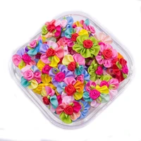 100pcs pet dog hair accessories rubber bands rose dog hair bows dog grooming bows for small dogs pet grooming accessories