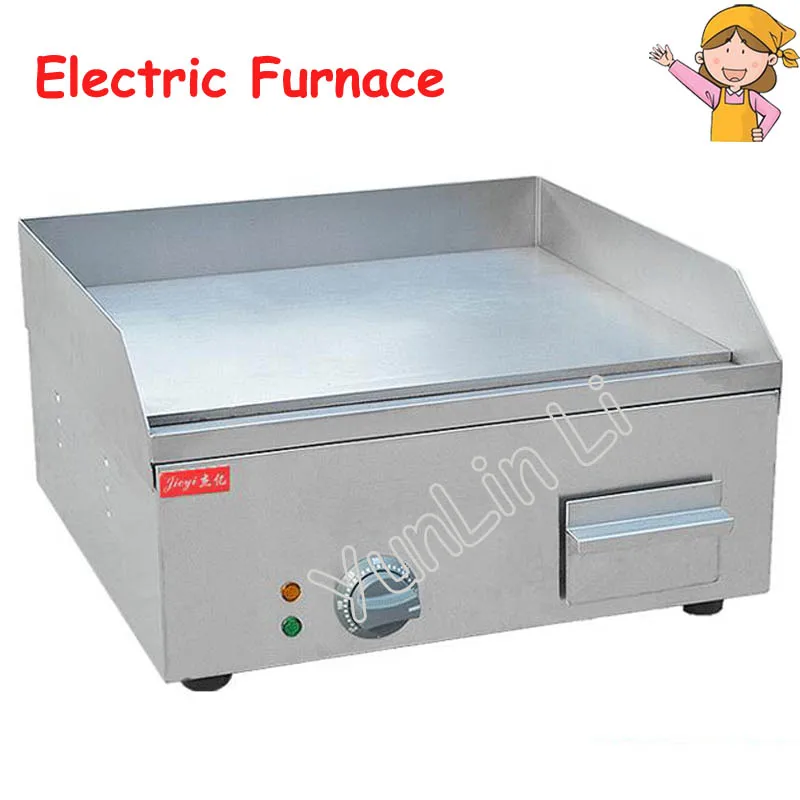 Electric Furnace Flat Pan Grooved Griddle Fried for Home Commercial Use FY-400