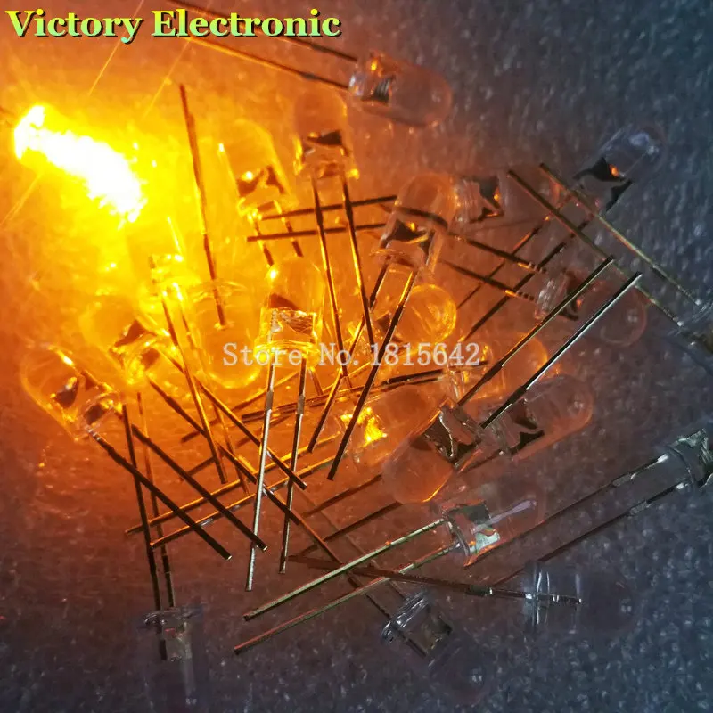 50 шт./лот набор светоизлучающих диодов прозрачный круглый 5 мм красный зеленый