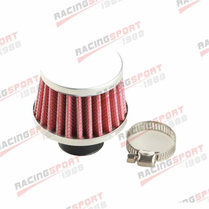 Universal 25mm 1&quot Car Cold Air Intake Filter Turbo Vent Crankcase Breather RED |