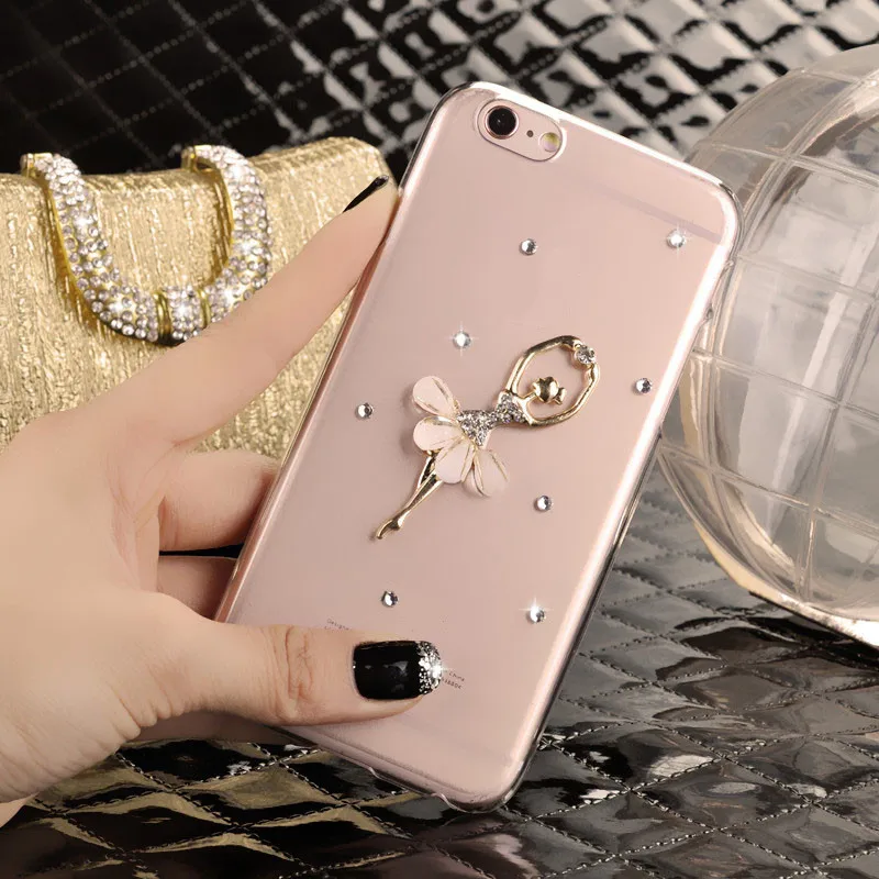 Блестящий чехол с 3D алмазным блестящим кристаллом и стразами для Apple iPhone XR XS Max X 4 4S