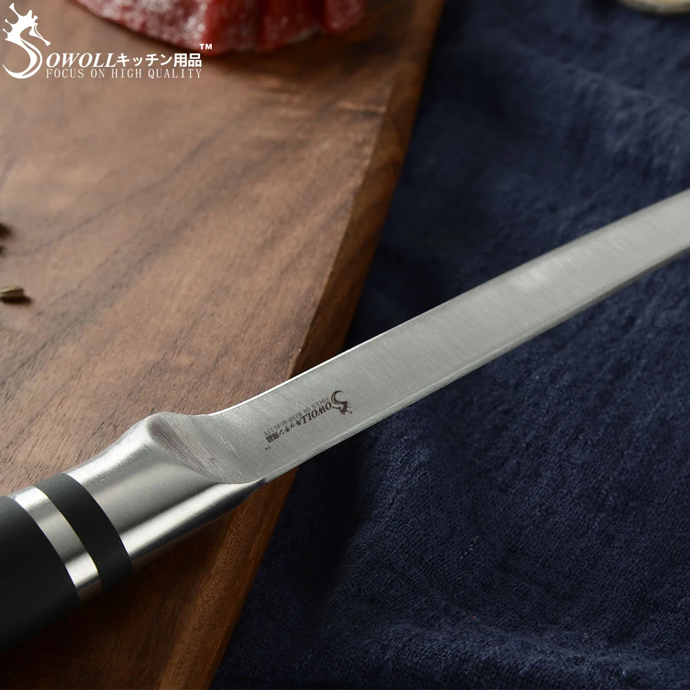 SOWOLL 8 дюймовые ножи для обвалки кухонный нож шеф повара из нержавеющей стали
