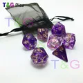 T& G высокое качество, цветные прозрачные и белые игральные кости, разноцветные D4-D20 для ролевых игр, настольных игр, Вечерние игры