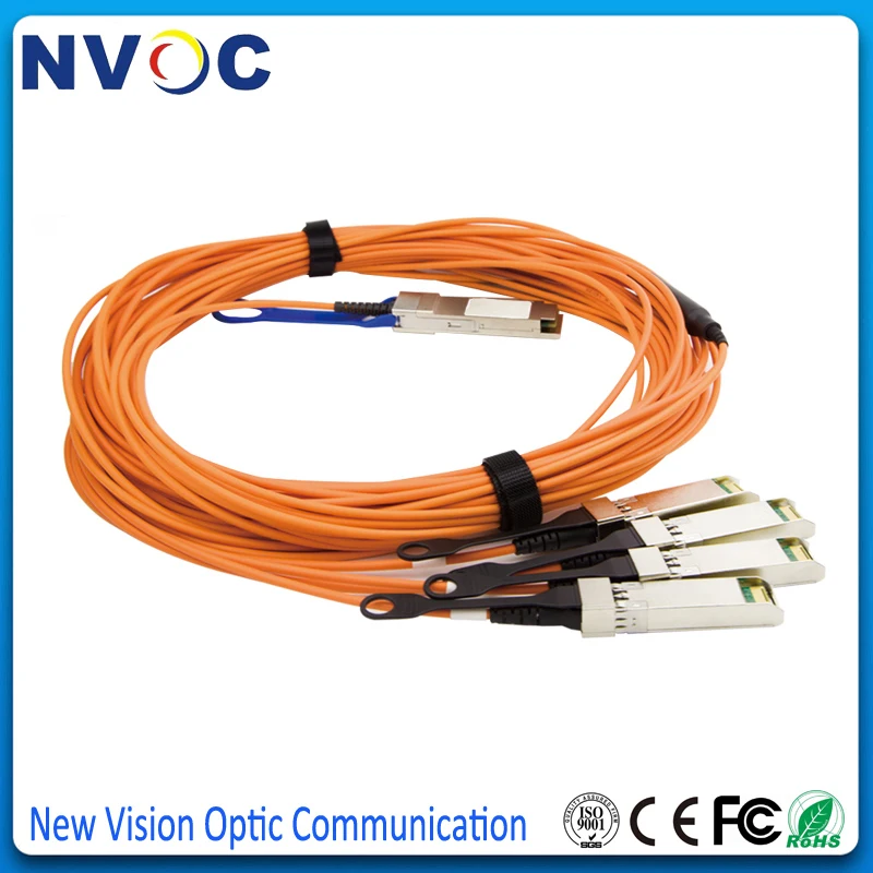 Активный оптический кабель 40G QSFP + до 4 * SFP 7 м (21 фут) OM2 4x10G | Мобильные телефоны и