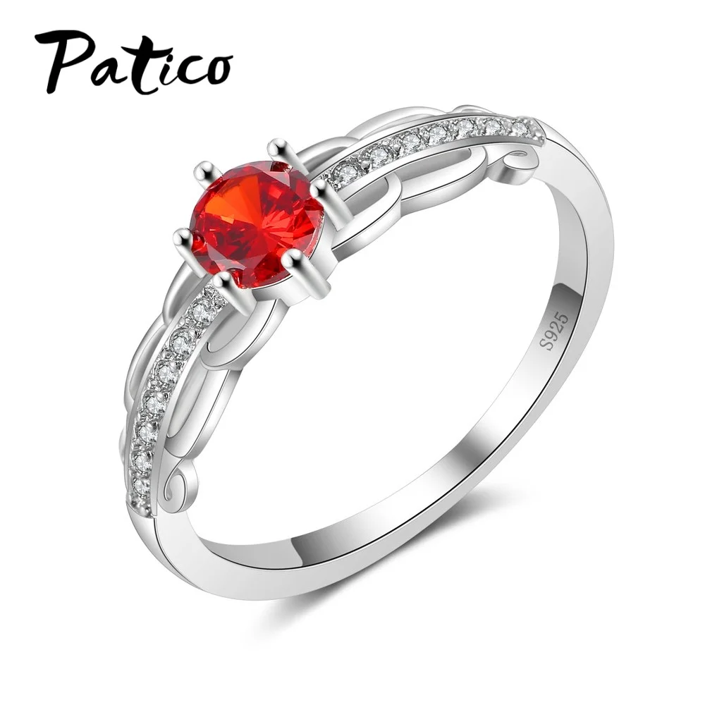 

Классические женские свадебные украшения, 100% Настоящее серебро 925 пробы, кольца на палец, помолвка/подарок на день рождения для настоящей лю...