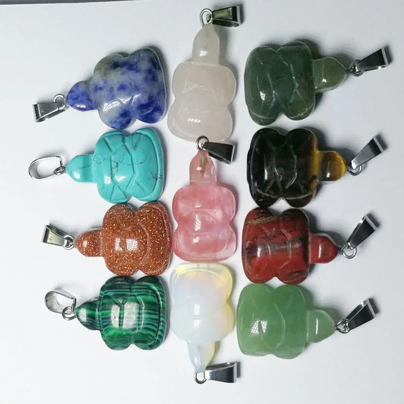 

Trendy Wholesale 12pcs Natural Stone Crystal Quartz Turtle Pendant Charm Necklace For Jewelry Making