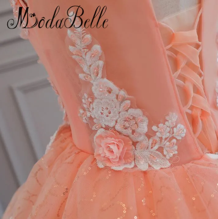 Женское платье с цветочным принтом modabelle Длинное Пышное Платье из кораллового