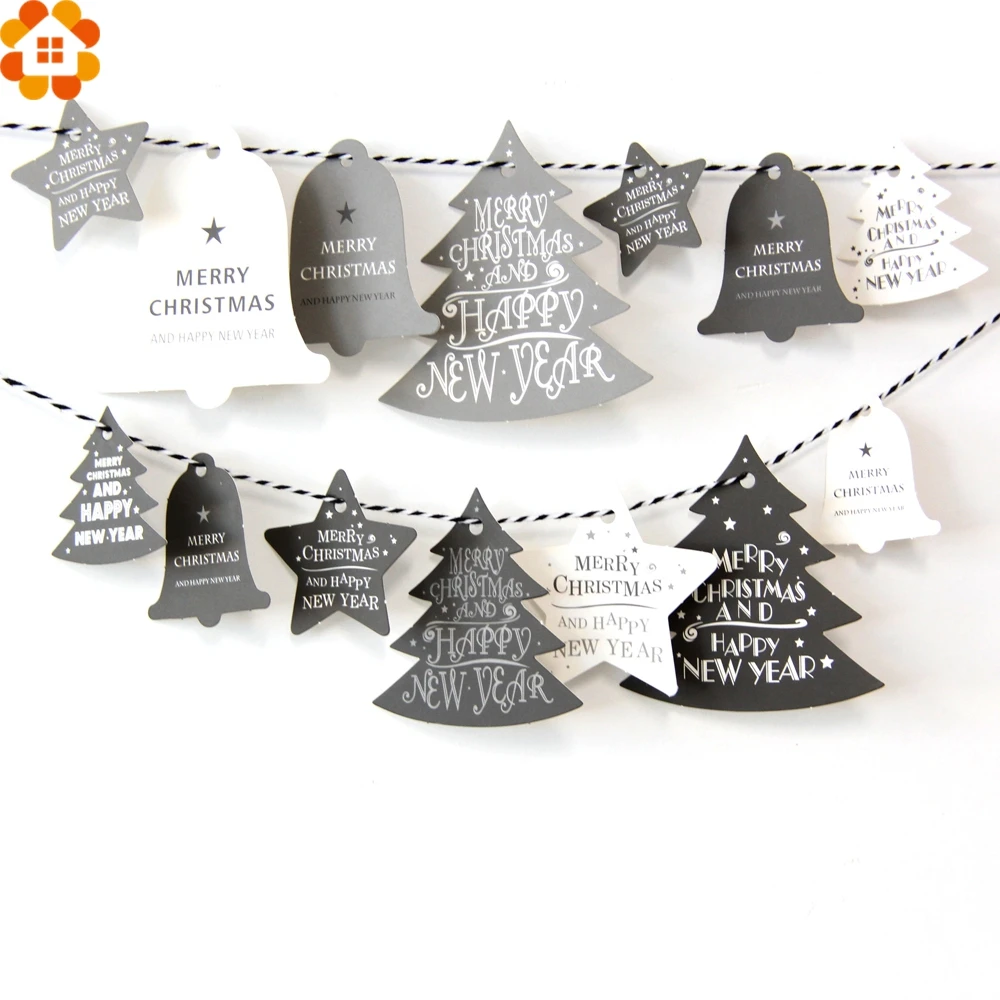 28 шт. рождественские бумажные бирки крафт бумага ярлыки для карт DIY Скрапбукинг