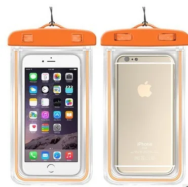 orange Универсальный светящийся водонепроницаемый чехол для iPhone X XS 8 7 6s 5 Plus Чехол Пакет сумка Чехлы для телефона Coque водонепроницаемый чехол для телефона - Цвет: orange