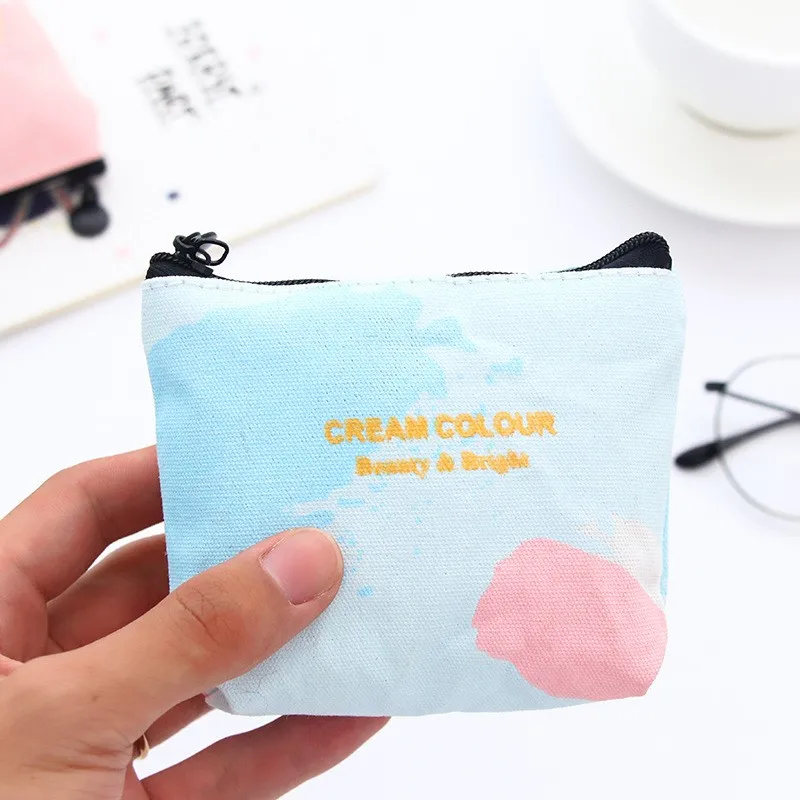 Розовый дневник новый свежий кремовый цвет милые холщовые сумки на молнии zero