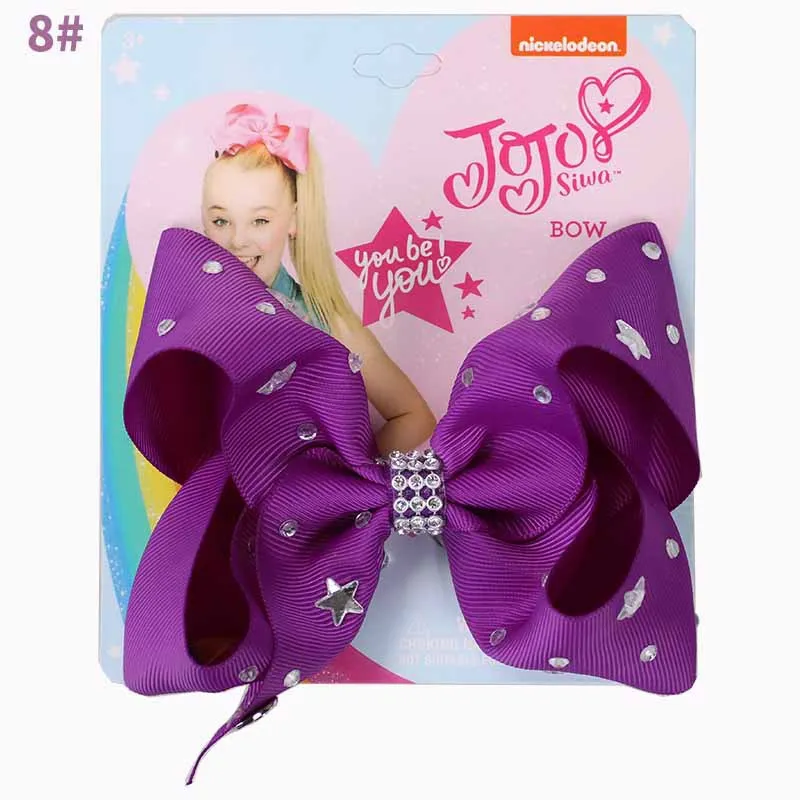 " красные вечерние банты для волос для девочек с зажимами для принцесс Jojo банты бант ручной работы украшение для волос вечерние сувениры - Цвет: 8